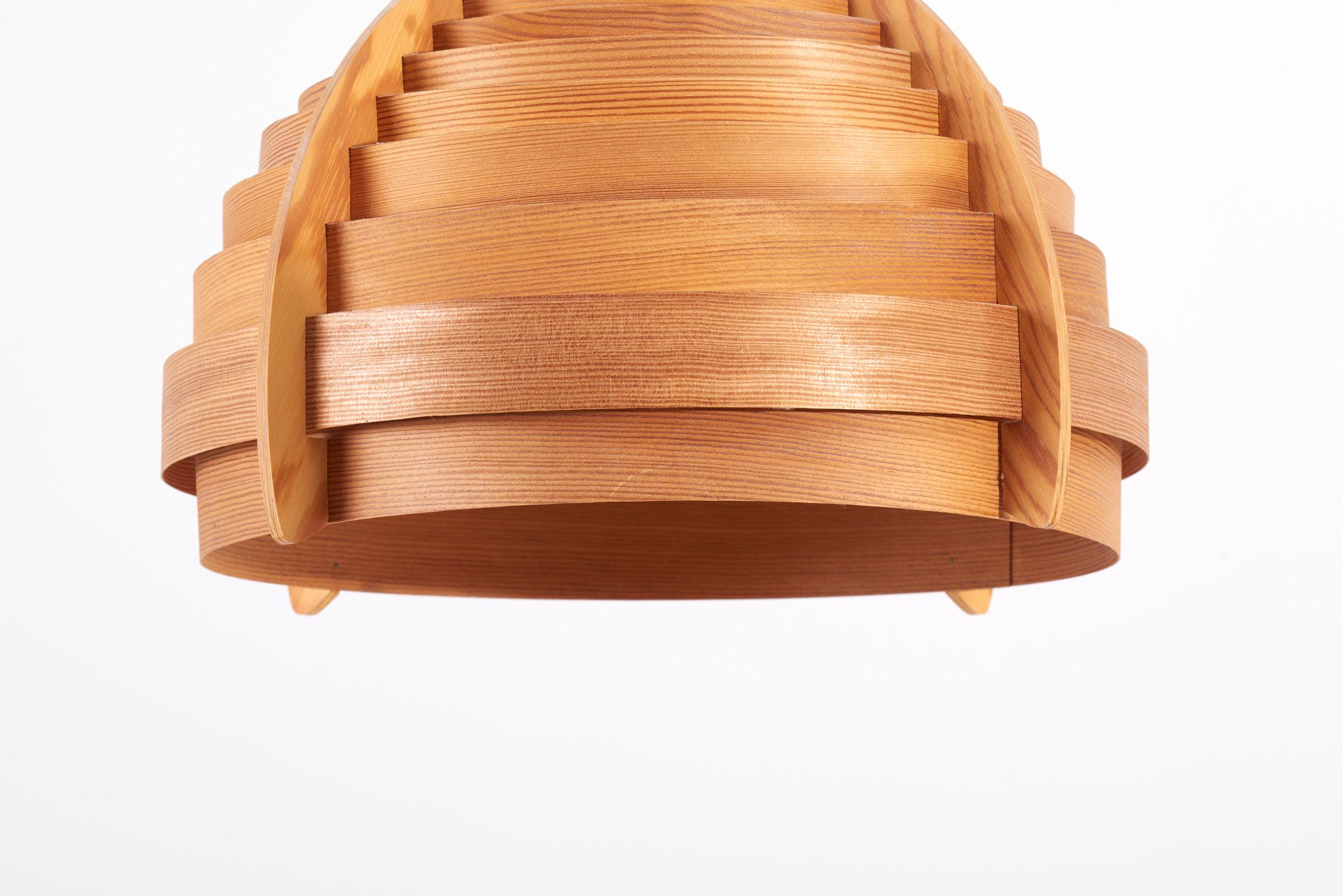 20th Century Wooden Pendant Lamp by Hans-Agne Jakobsson for AB Ellysett Markaryd, Sweden