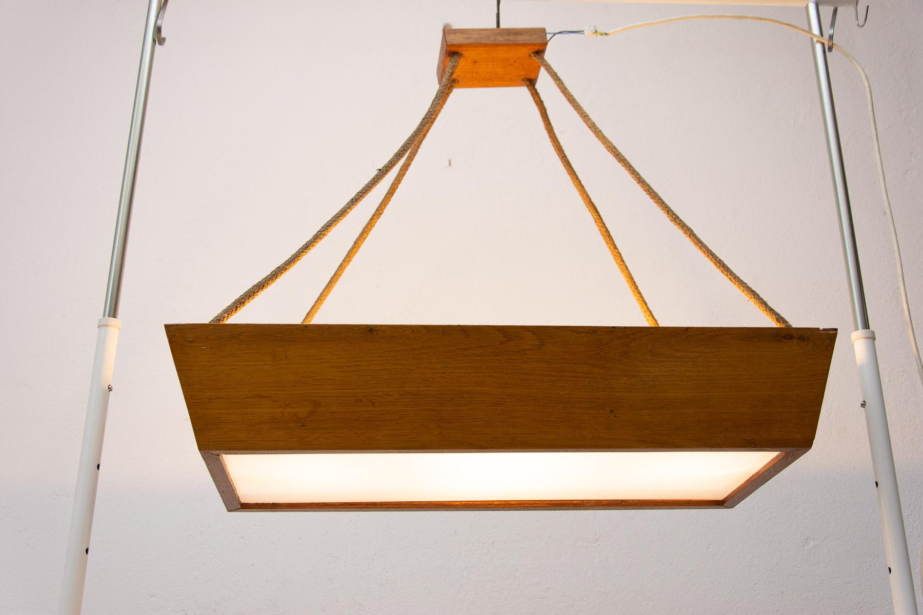Wooden Pendant Lamp by Krásná Jizba, 1950´S, Czechoslovakia 2