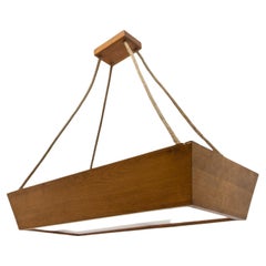 Wooden Pendant Lamp by Krásná Jizba, 1950´S, Czechoslovakia