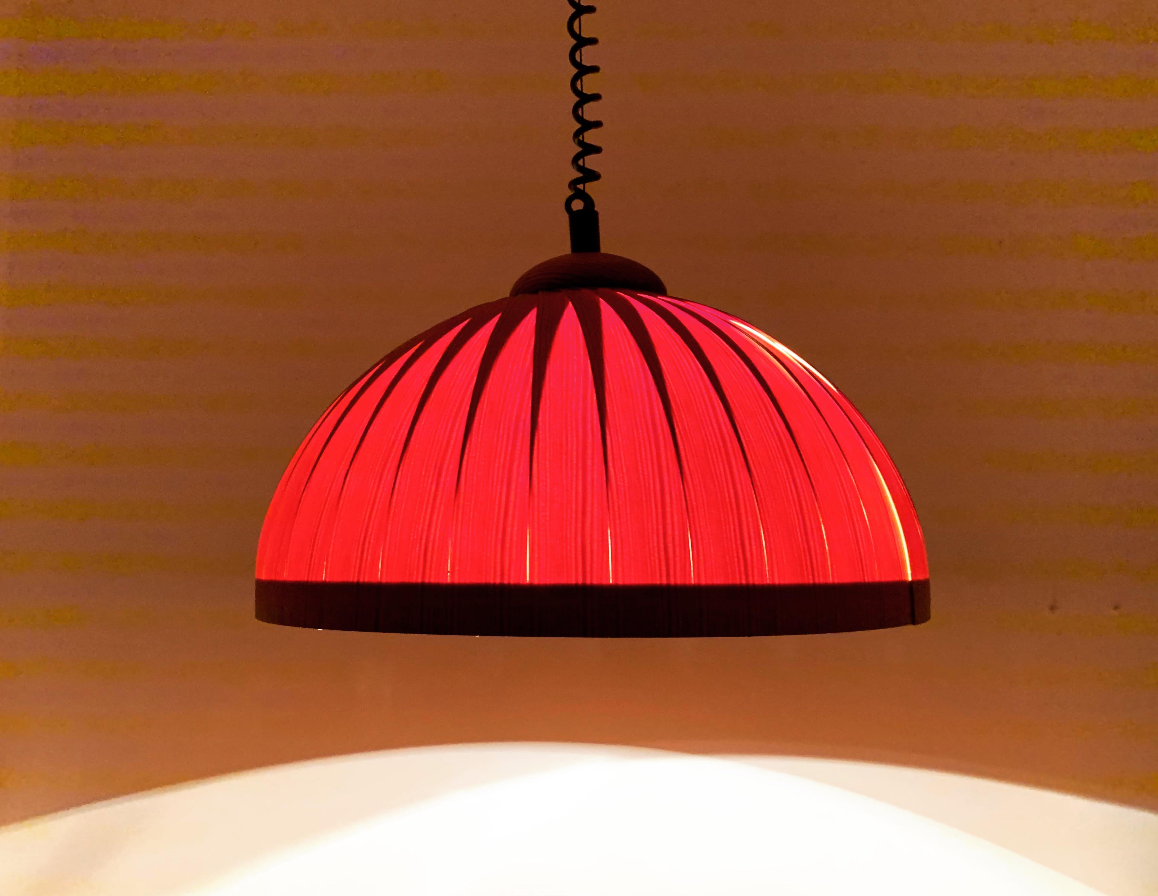 Mid-20th Century Wooden Pendant Lamp For Sale