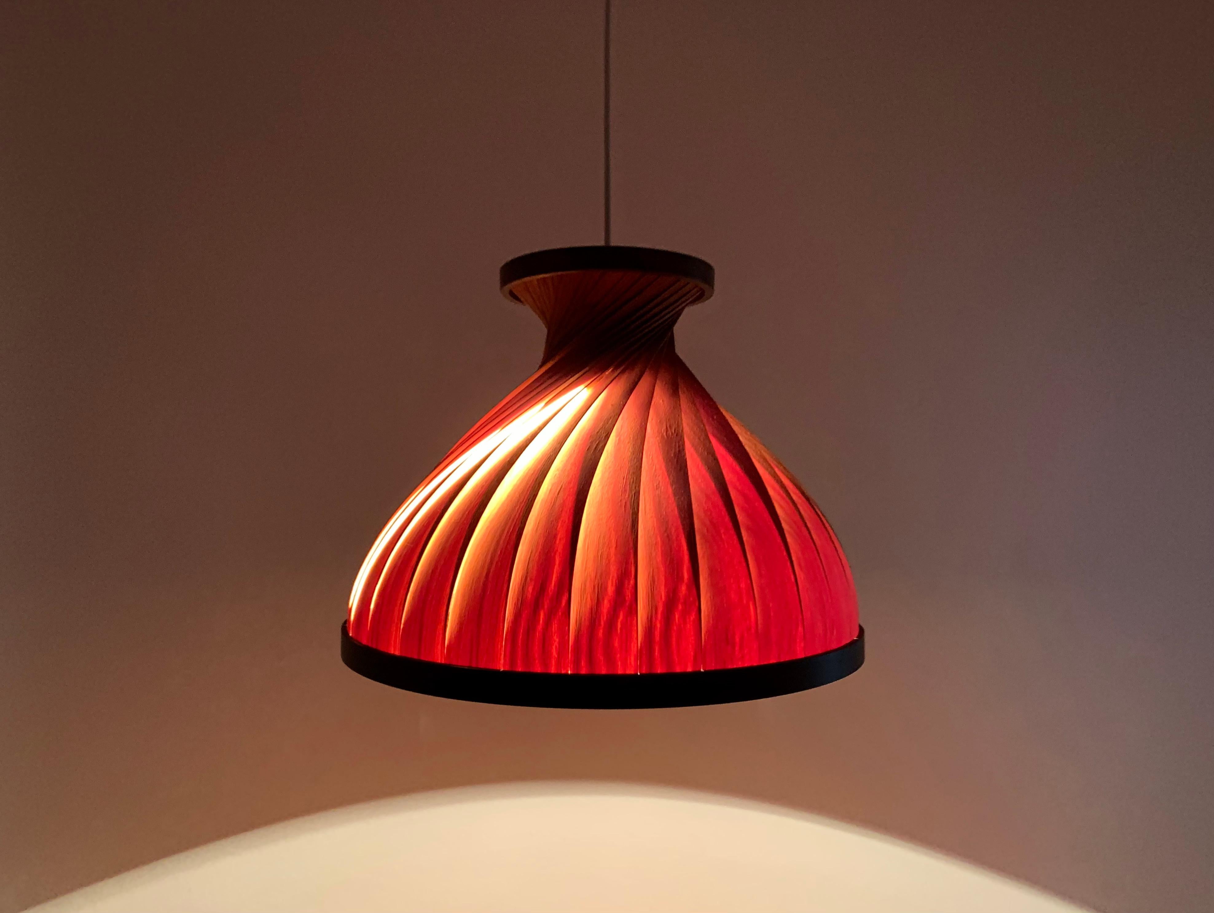 Wooden Pendant Lamp For Sale 2