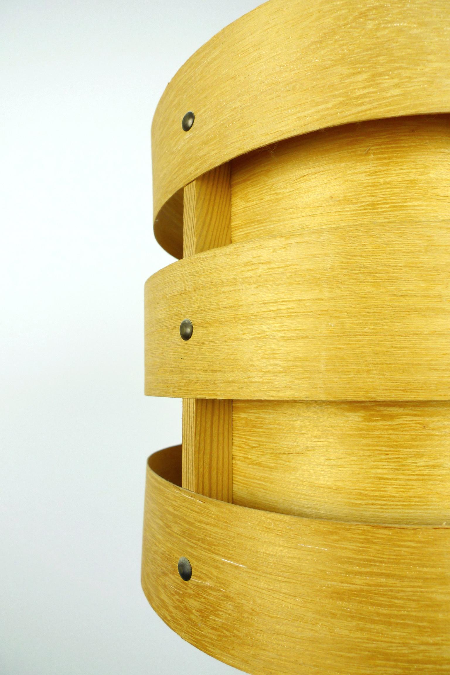 Wooden Pendant Light from Zicoli, Germany, 1970s For Sale 2