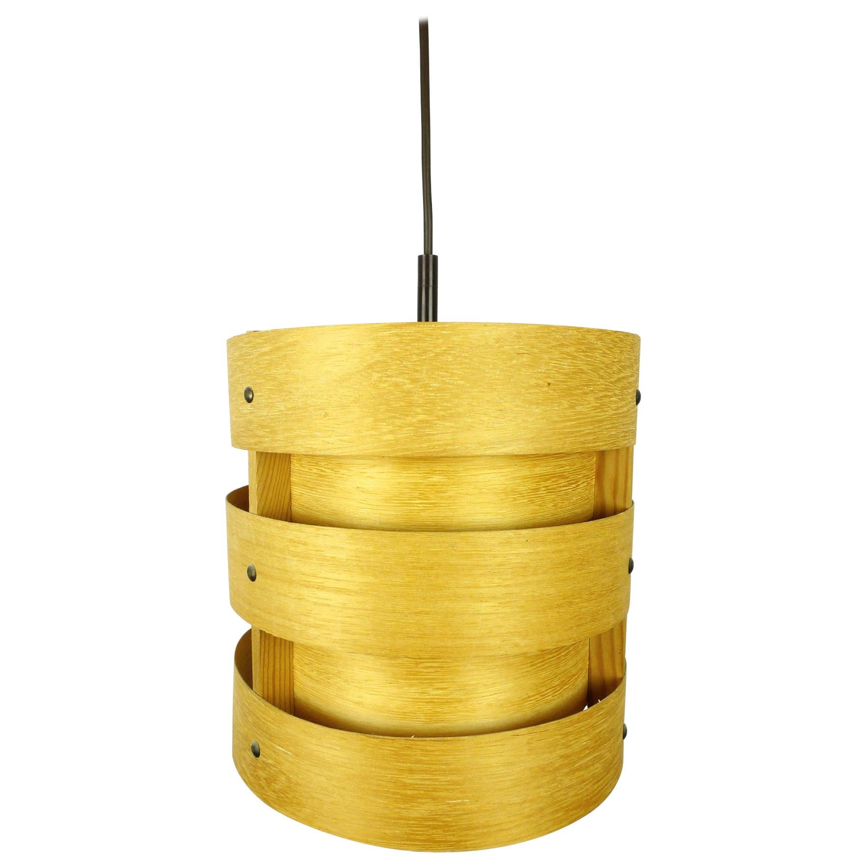 Wooden Pendant Light from Zicoli, Germany, 1970s For Sale