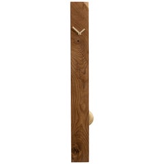 Wooden Pendulum Clock, Oak and Brass