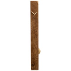 Wooden Pendulum Clock, Oak and Brass