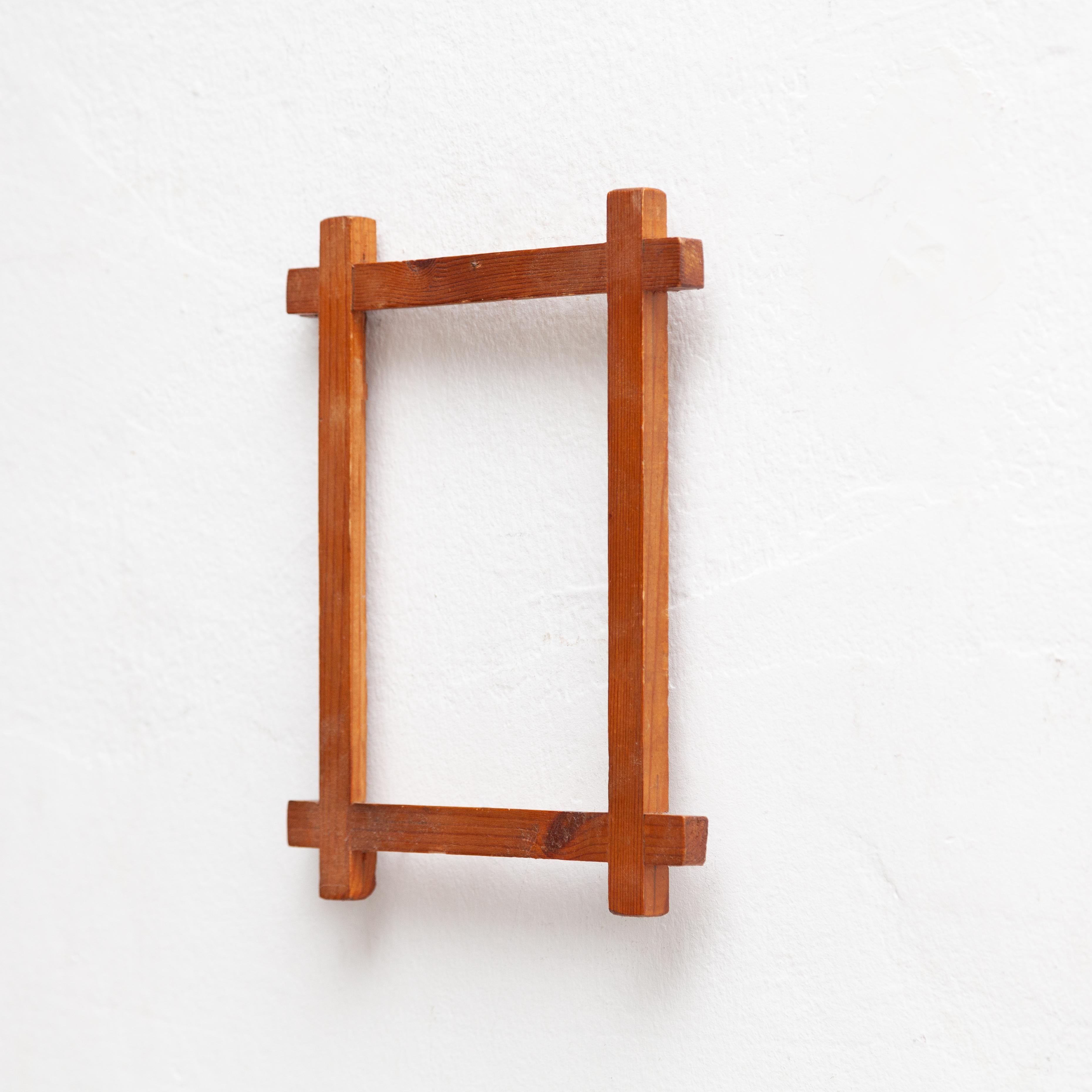 Mid-Century Modern Wooden Picture Frame, circa 1970 For Sale