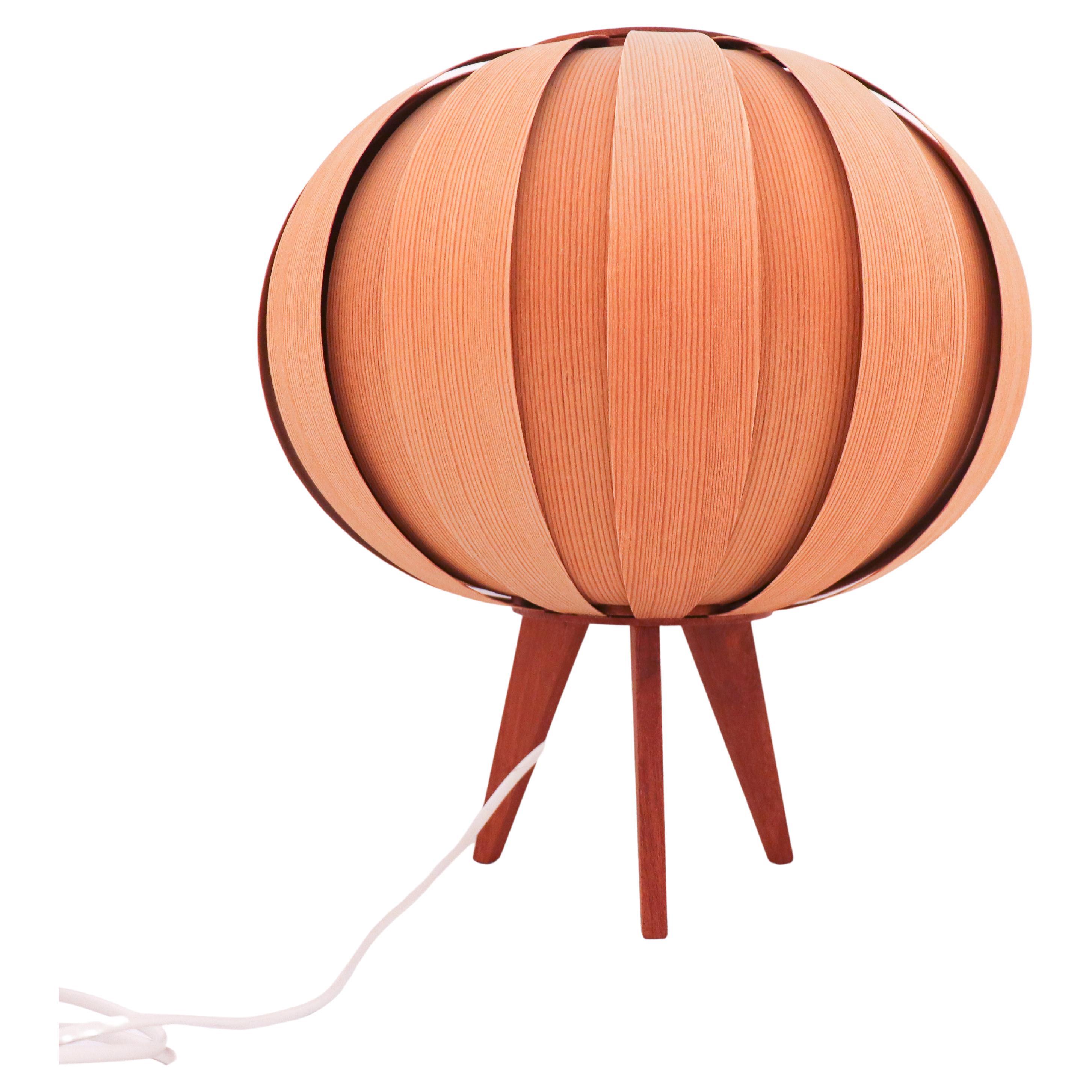 Wooden Pine Table Lamp Hans-Agne Jakobsson, Scandinavian Modern For Sale