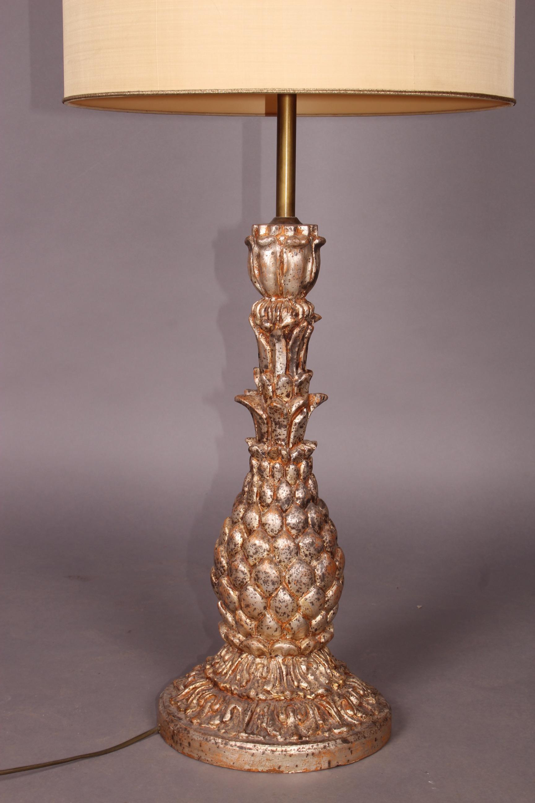 European Wooden Pineapple Lamp