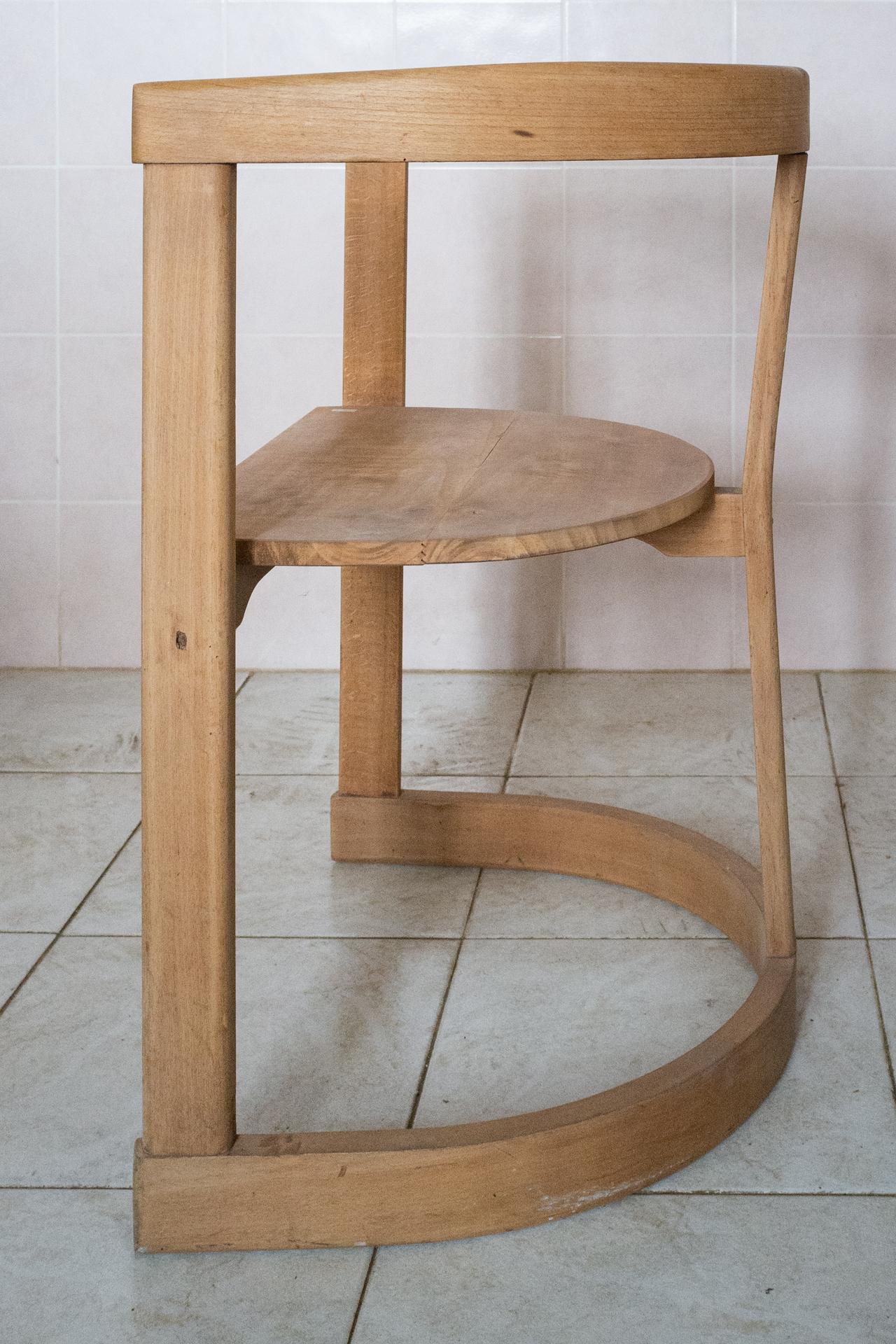 Mid-Century Modern Wooden Prototype of a Chair For Sale