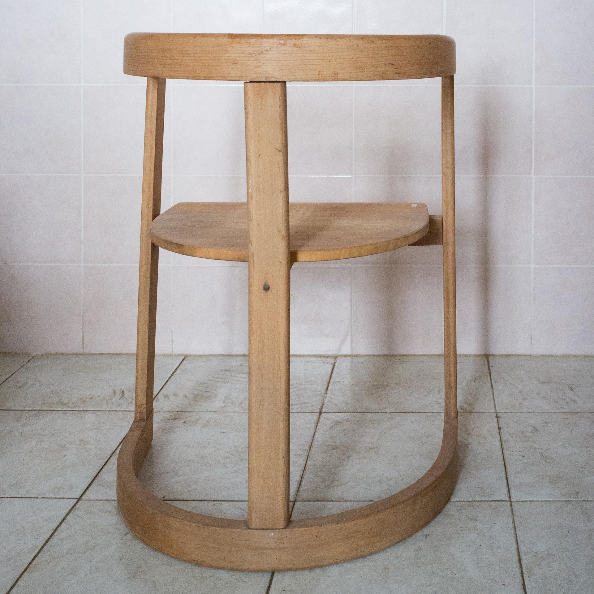 Italian Wooden Prototype of a Chair For Sale