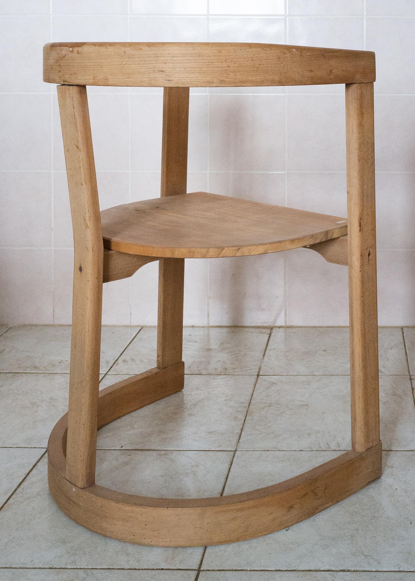 Hand-Crafted Wooden Prototype of a Chair For Sale