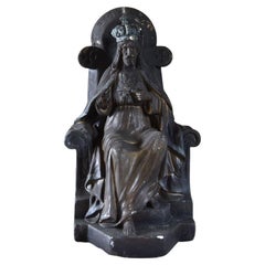 Sculpture ou statue en bois rare de Jésus-Christ du 20ème siècle