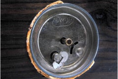 Wooden regulator clock with silver applications by Haller-ag