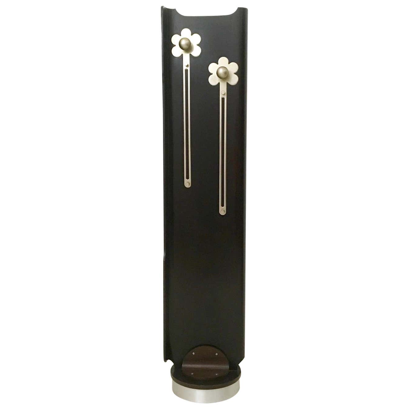 Wooden Revolving Coat Rack with Floral Motifs, Italy, 1970s at 1stDibs