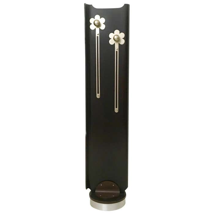 Wooden Revolving Coat Rack with Floral Motifs, Italy, 1970s at 1stDibs