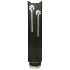 Vintage Wooden Revolving Coat Rack with Floral Motifs, Italy, 1970s