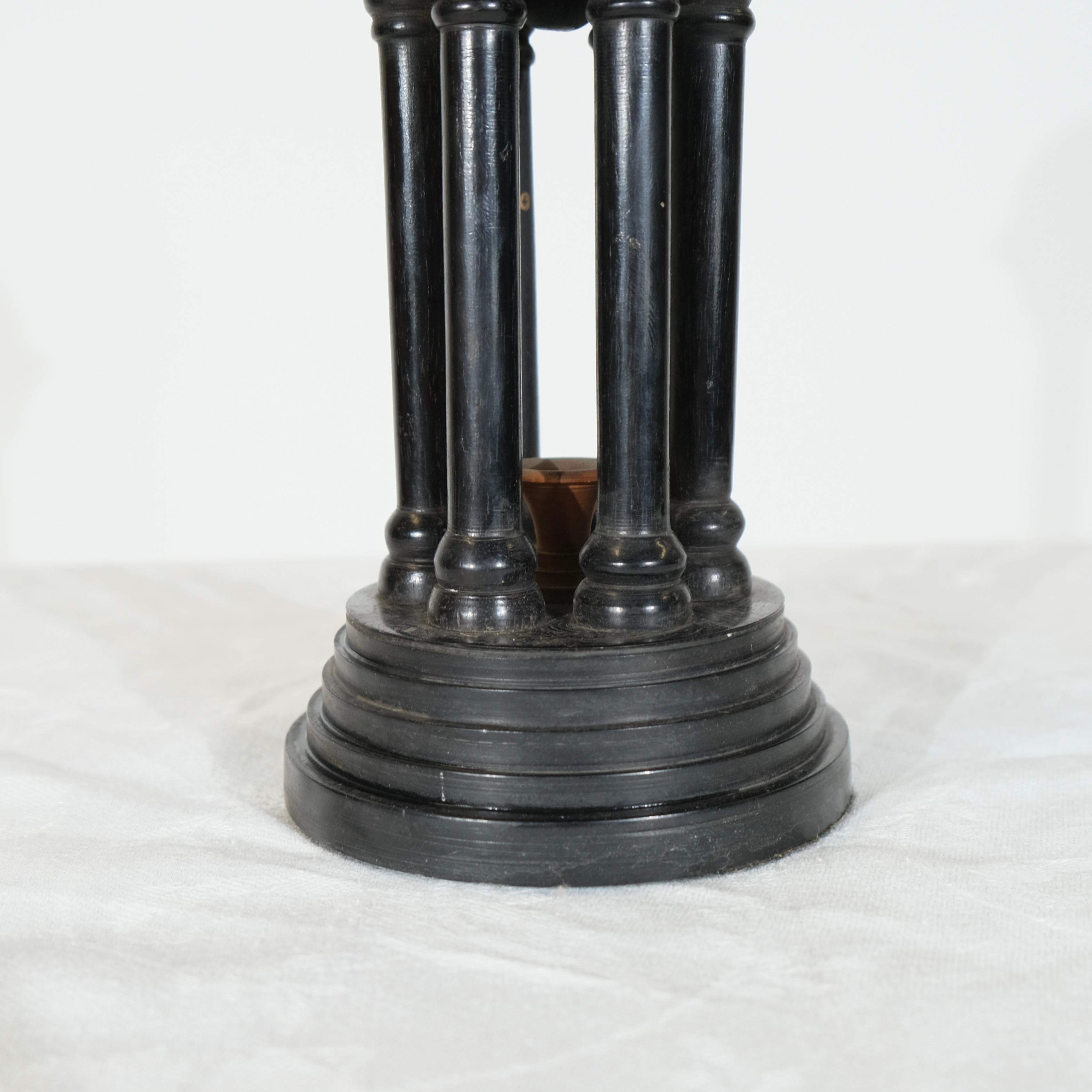Wooden Roman temple. Grand Tour 19th c. For Sale 3