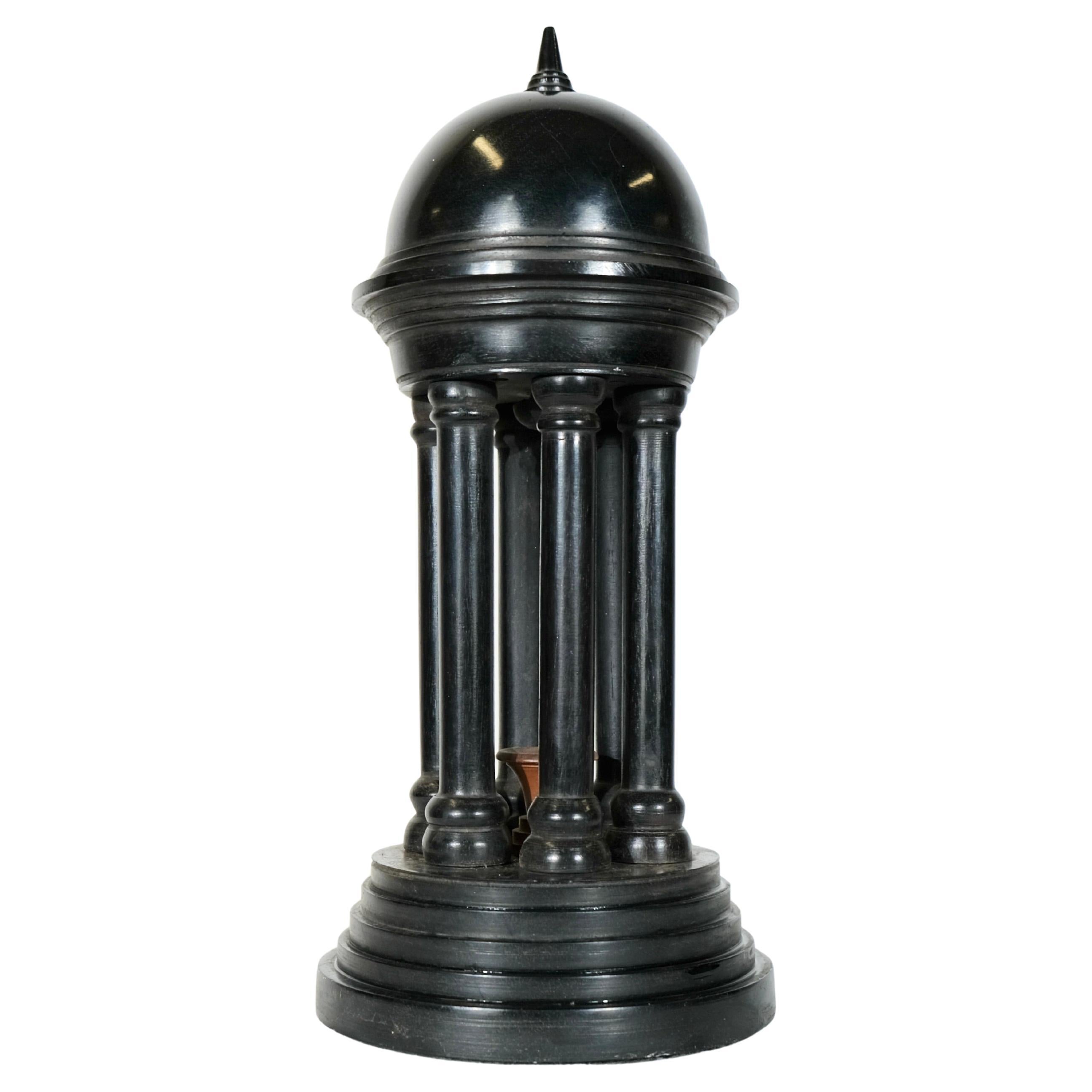 Wooden Roman temple. Grand Tour 19th c.