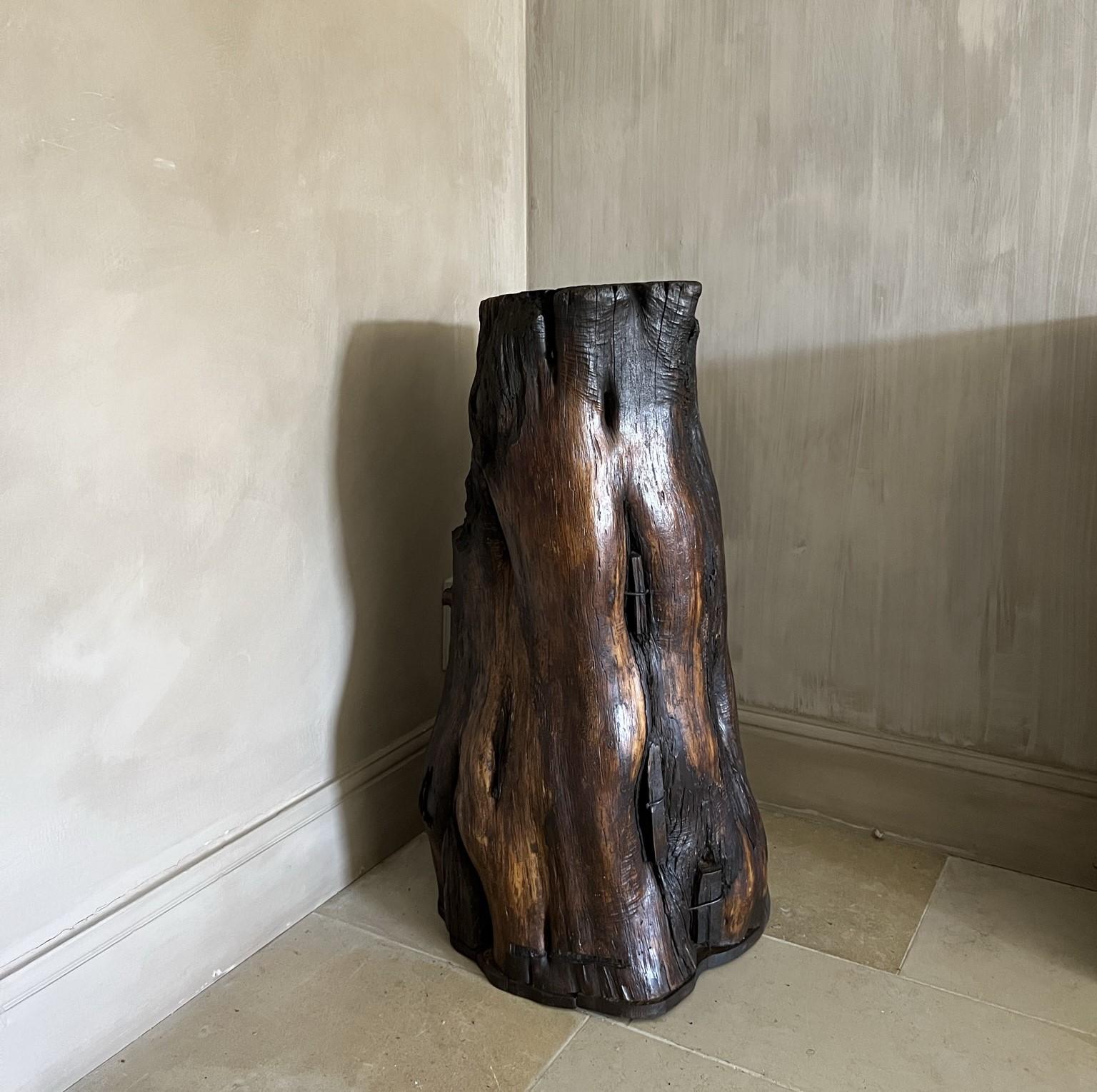 wooden root trough planter For Sale 6