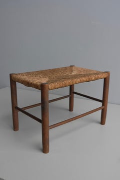 Wooden Rush Bench or Side Table, France, 1950's