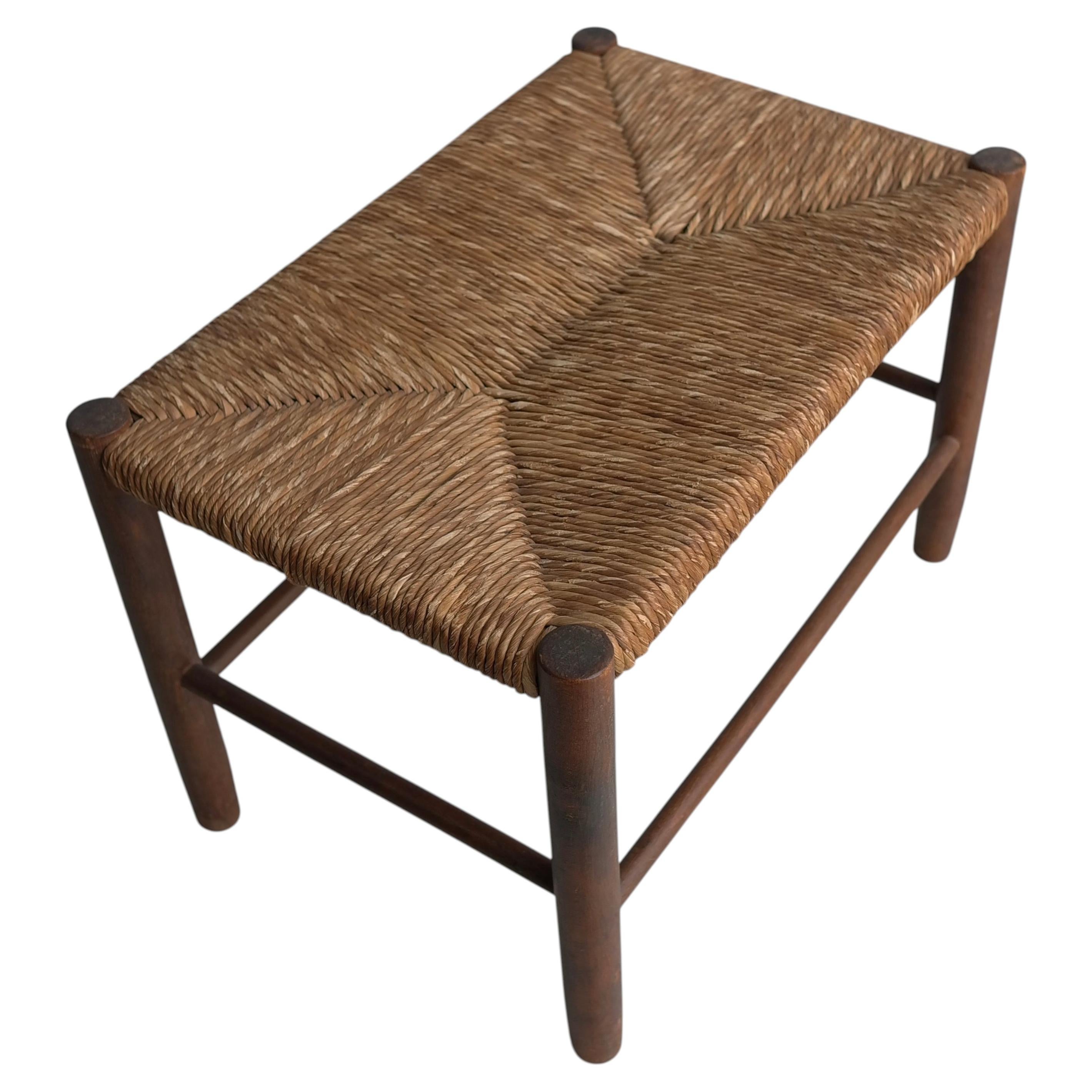 Wooden Rush Bench or Side Table, France, 1950's
