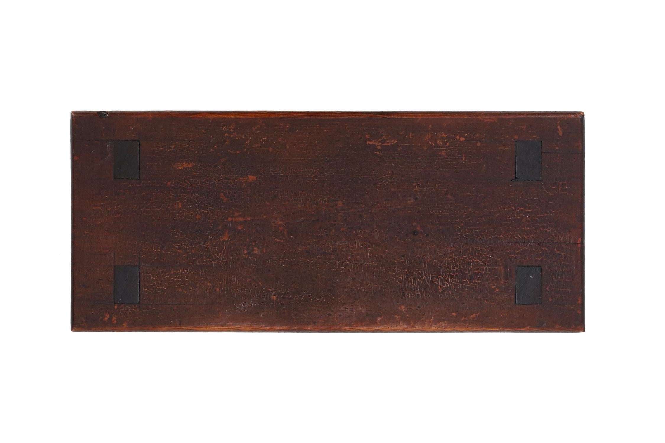 Rustique Tabouret rustique en bois, années 1880