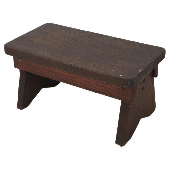 Wooden rustic stool Ca.1880 For Sale