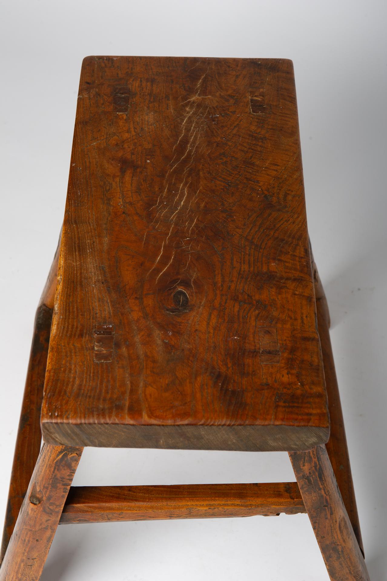 rustic wood stools