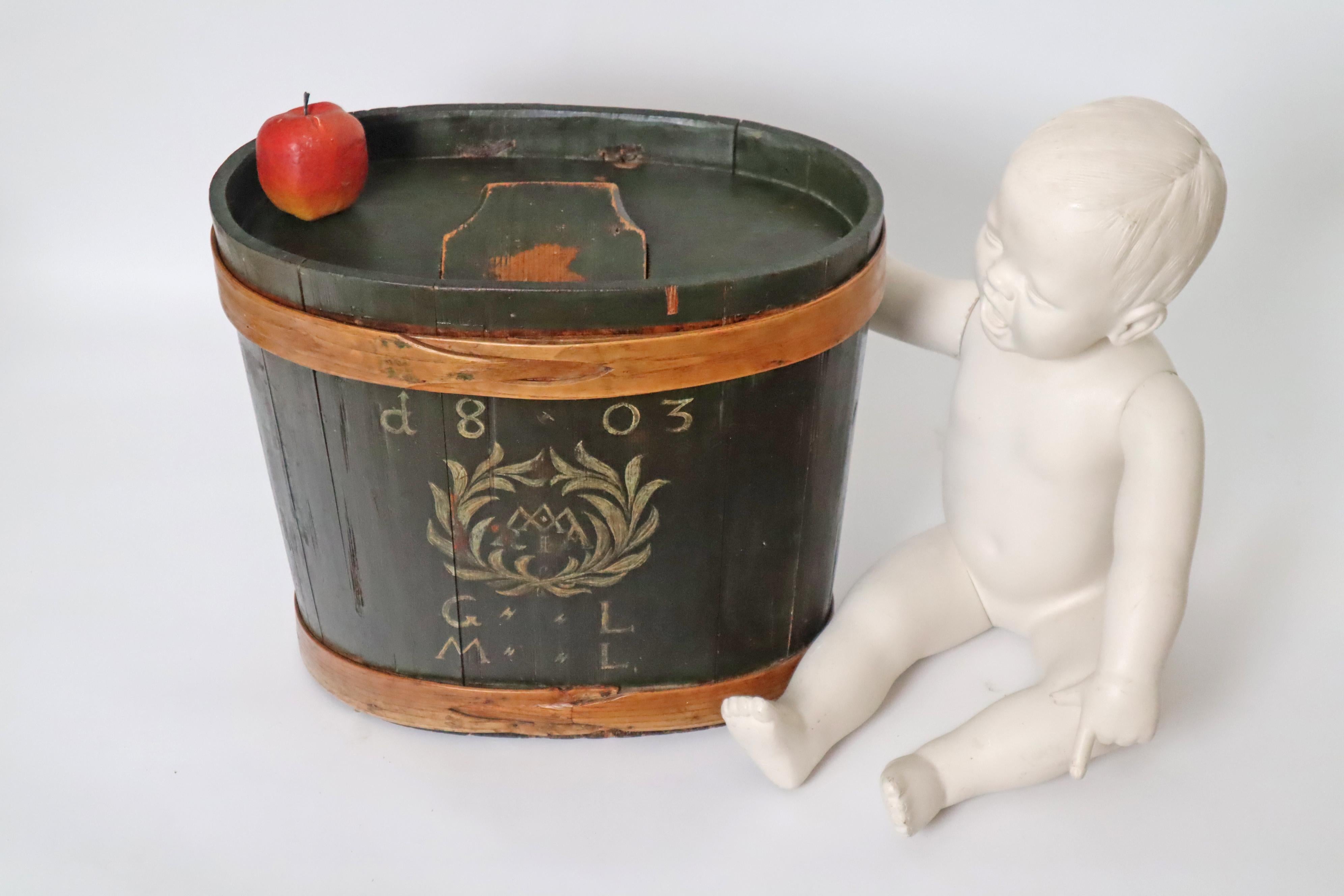 Caja cartera de madera Maria Pintada a mano de 1803 Alemania en venta 7