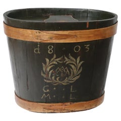 Wooden Satchel Box Maria Handpainted from 1803 Germany