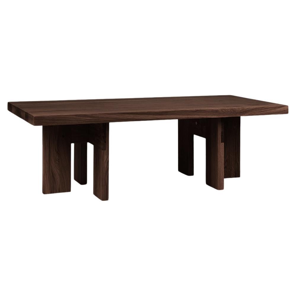 Table basse de ferme en bois au design scandinave Rectangle en vente