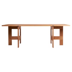 Wooden Scandinavian Design Rectangular Table Farmhouse Table Planks L220