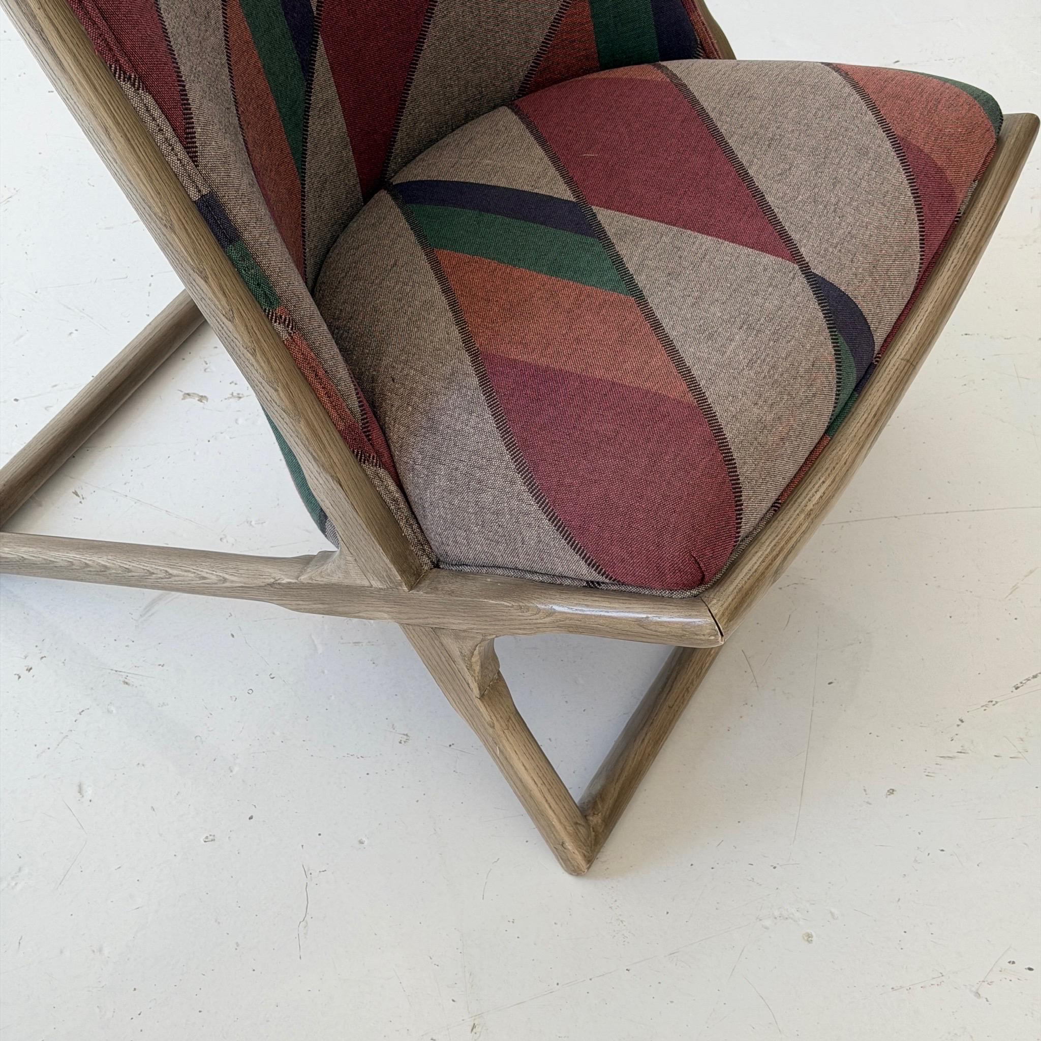 Americano Sedie a forbice in legno di Ward Bennetts per Brickel Associates in vendita