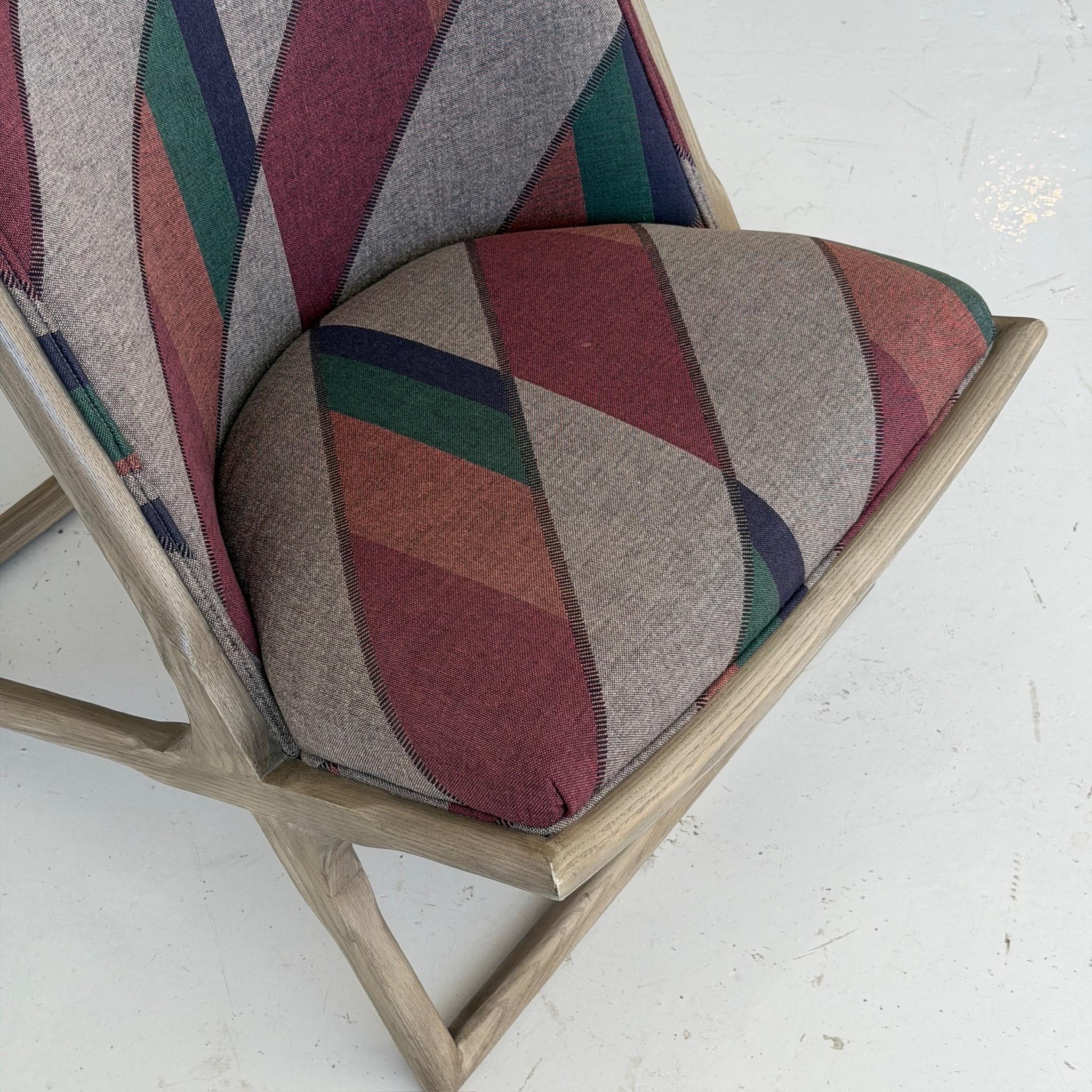 Tessuto Sedie a forbice in legno di Ward Bennetts per Brickel Associates in vendita