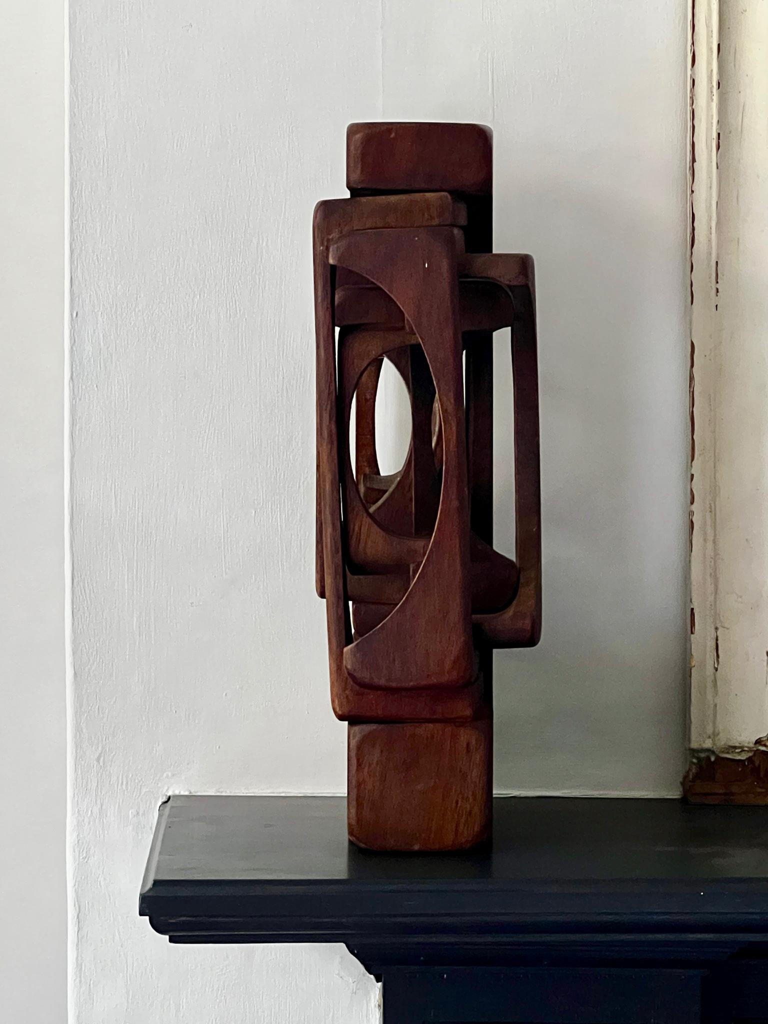 Late 20th Century Wooden Sculpture by Brian Willsher, Signed and Dated, England, 1978