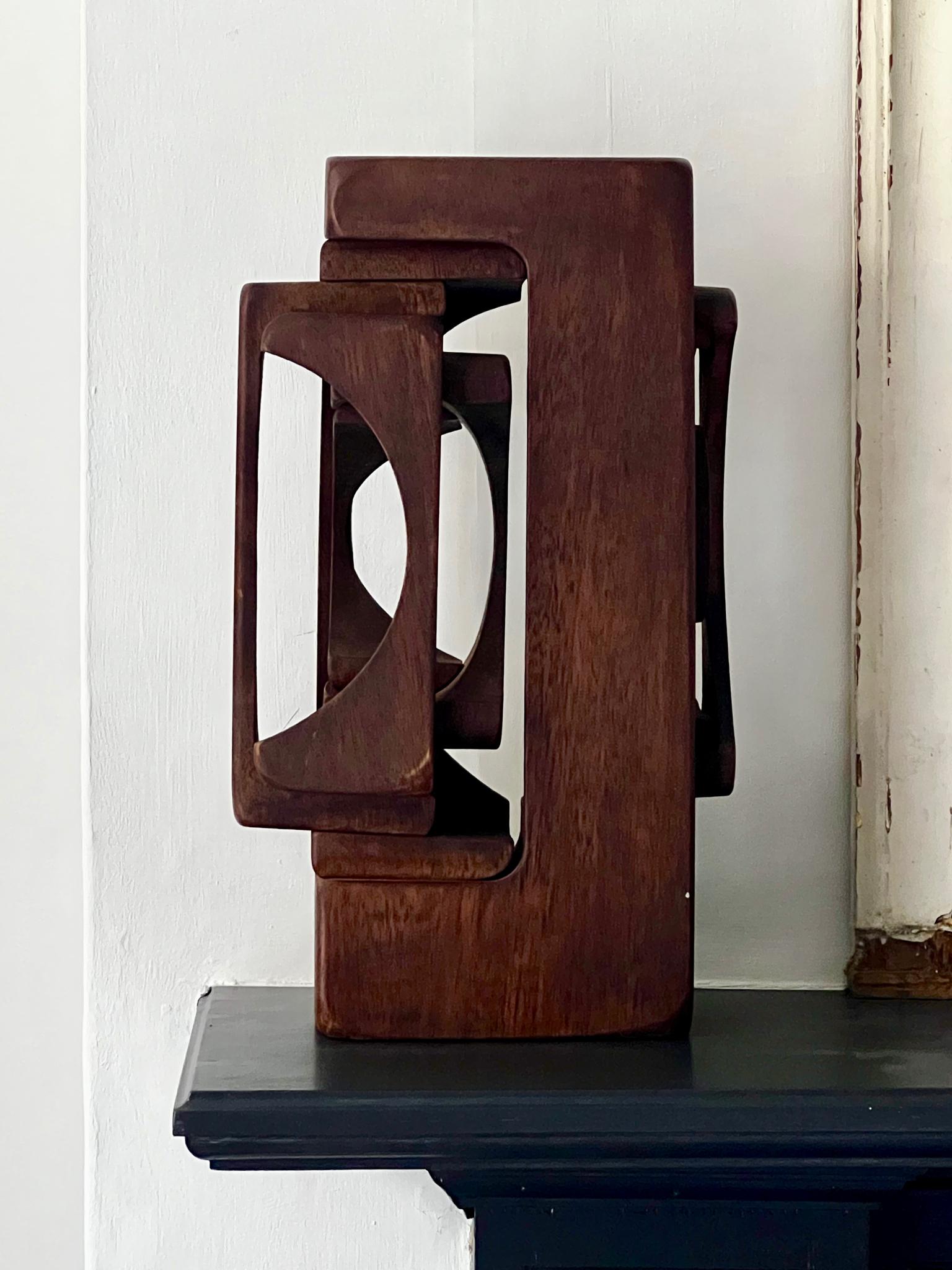 Wooden Sculpture by Brian Willsher, Signed and Dated, England, 1978 1