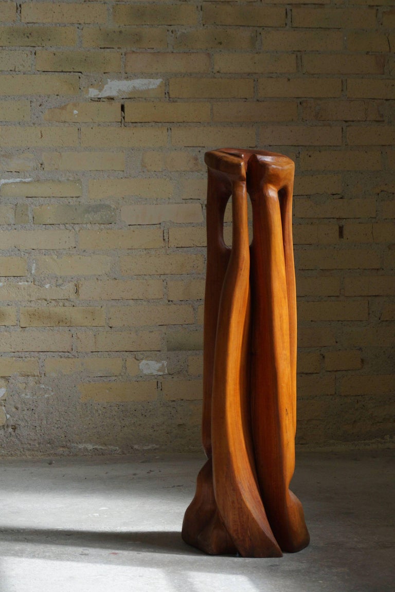 Wooden Sculpture by Danish Artist Ole Wettergren, 1965 In Good Condition For Sale In Odense, DK