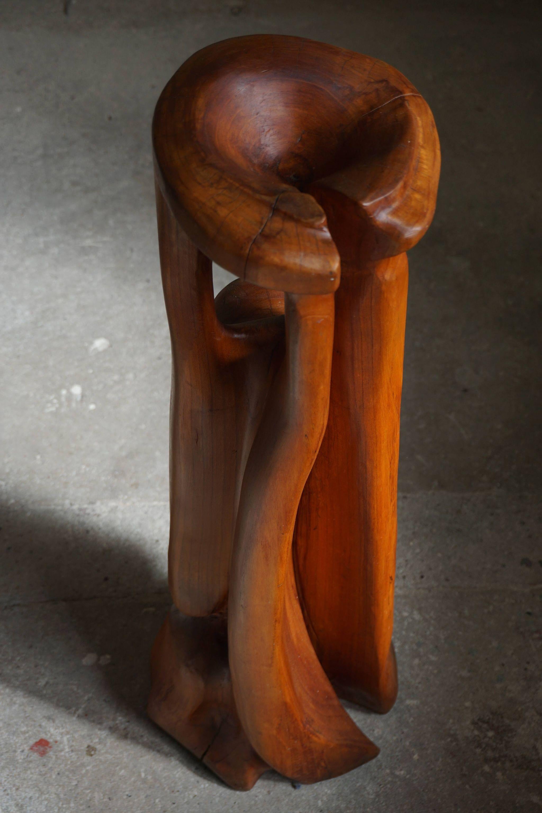 Wooden Sculpture by Danish Artist Ole Wettergren, 1965 For Sale 1