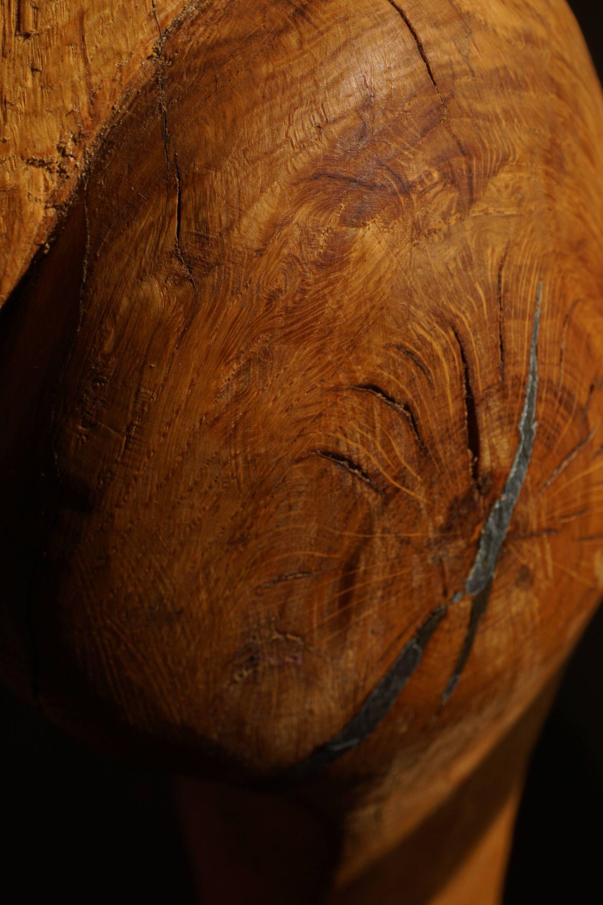 Wooden Sculpture by Danish Artist Ole Wettergren, 1980s 7