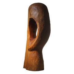 Wooden Sculpture by Danish Artist Ole Wettergren, 1990s