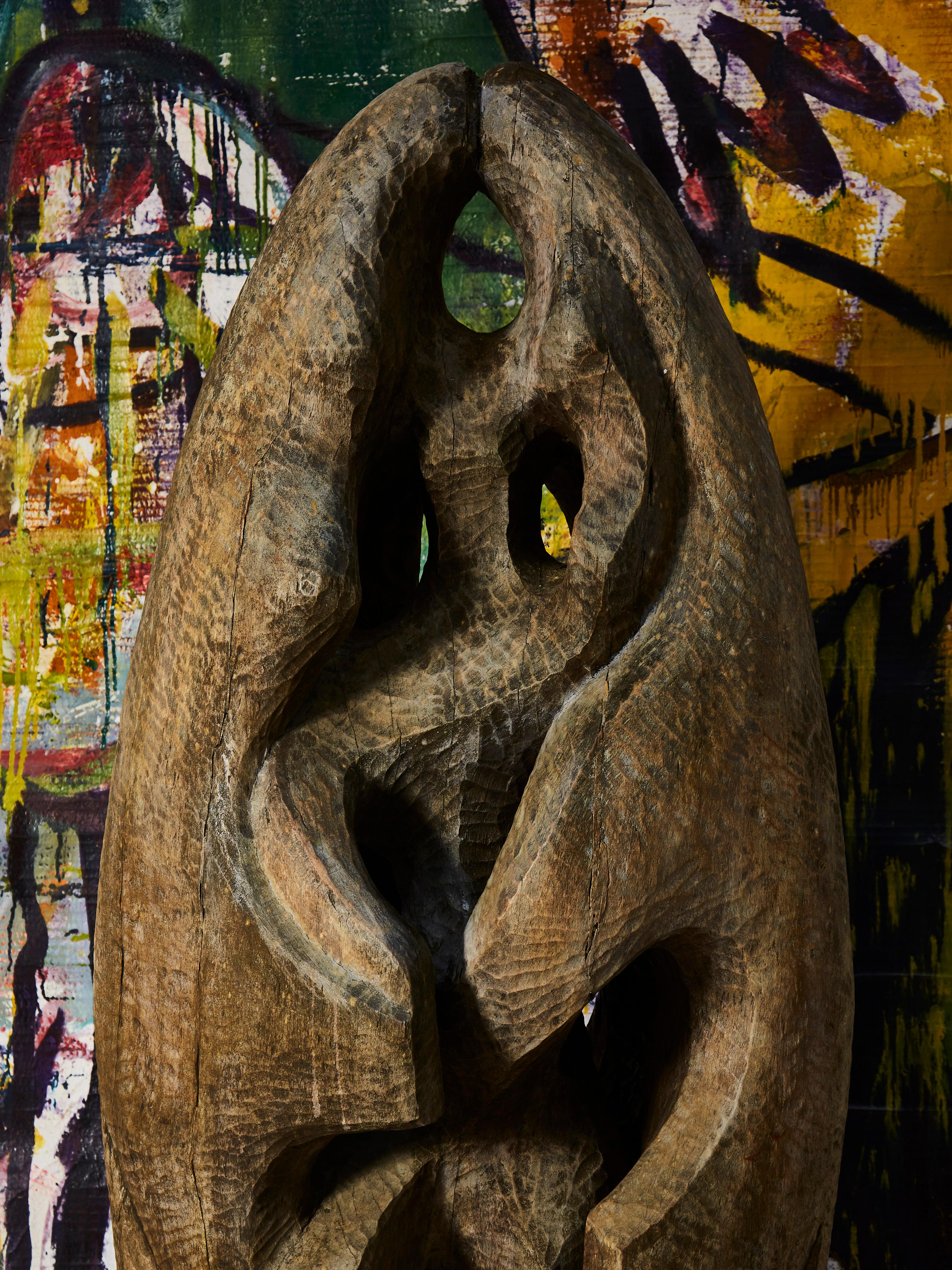 Mid-Century moderno Scultura in legno di MILOSEVIC in vendita
