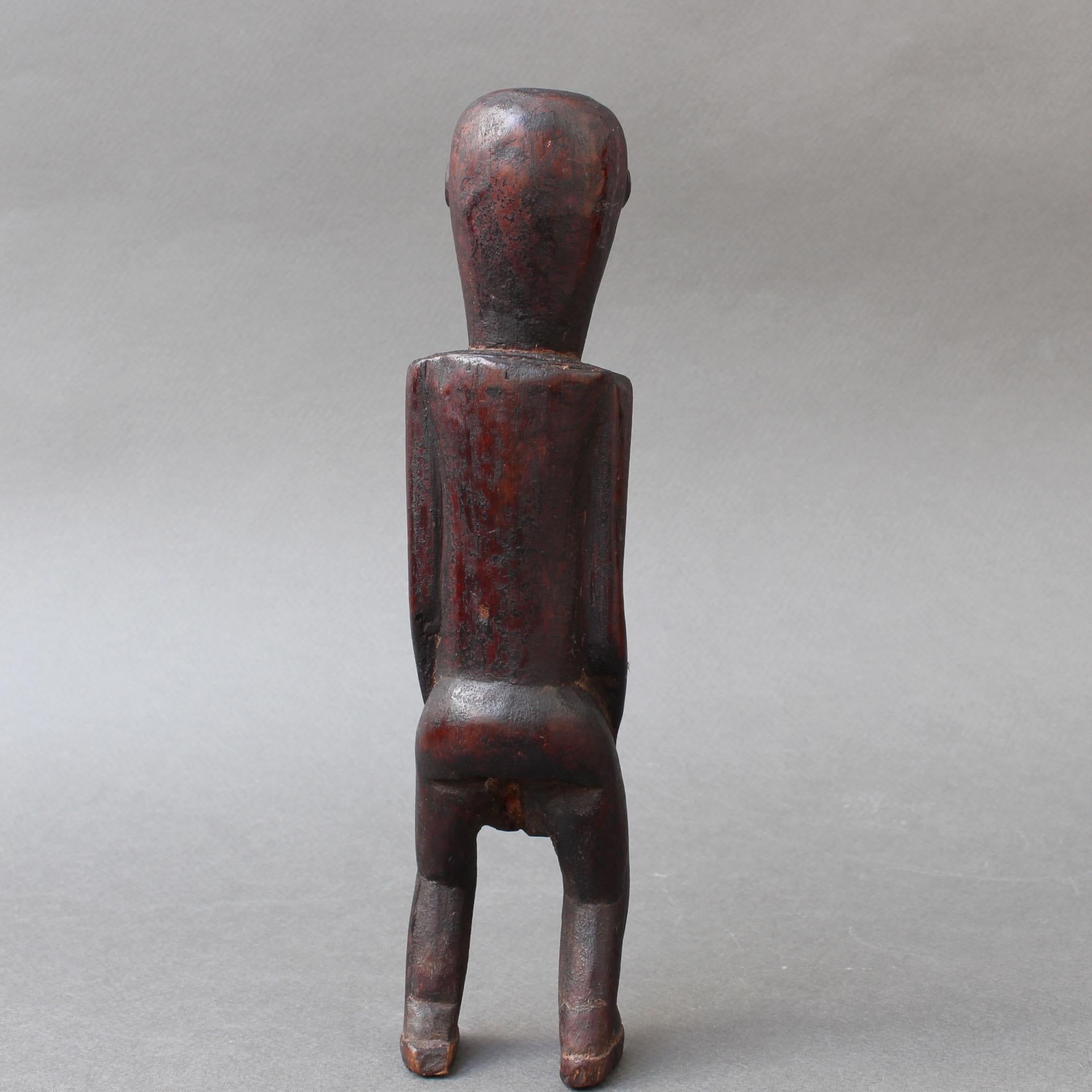Indonesian Wooden Sculpture or Carving of Fertility Figure from Sumba Island, Indonesia