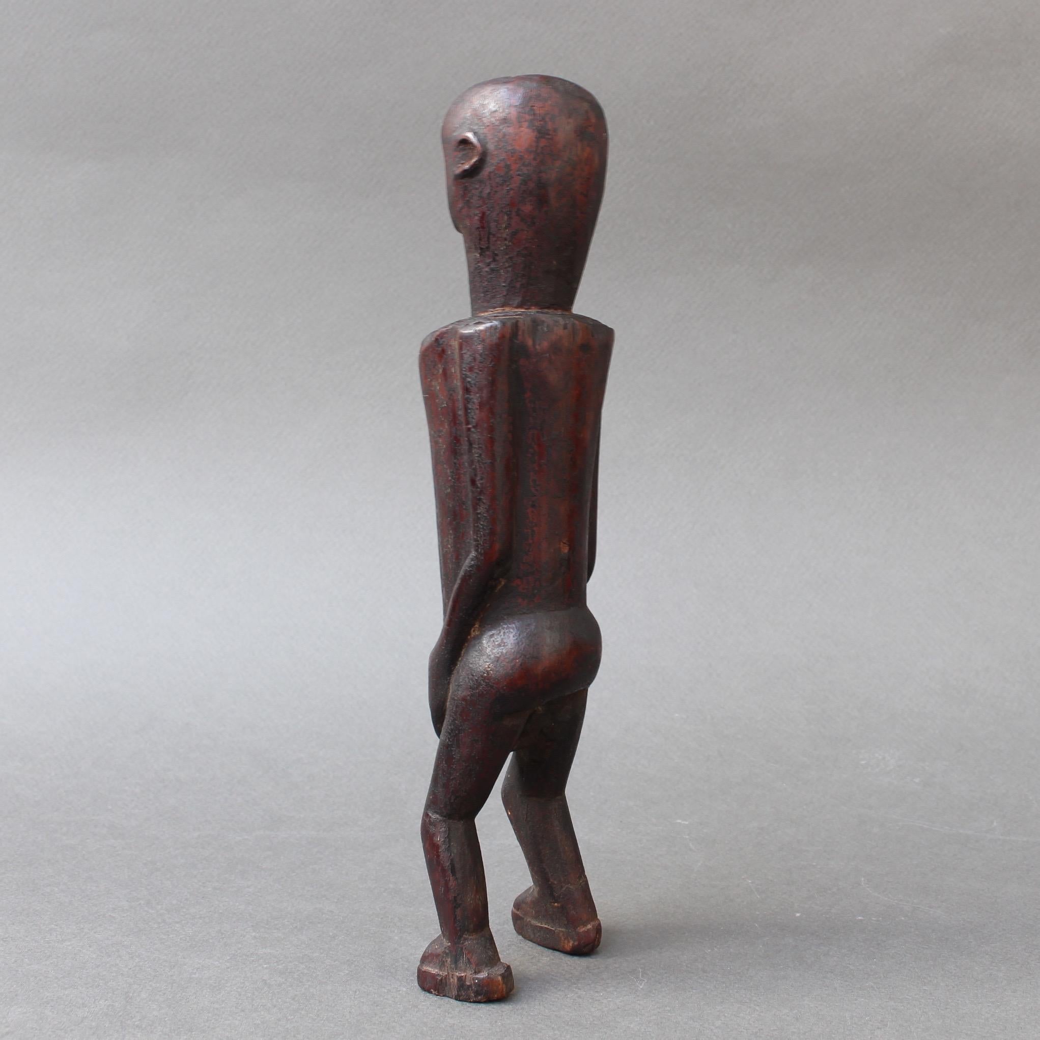 Hand-Carved Wooden Sculpture or Carving of Fertility Figure from Sumba Island, Indonesia