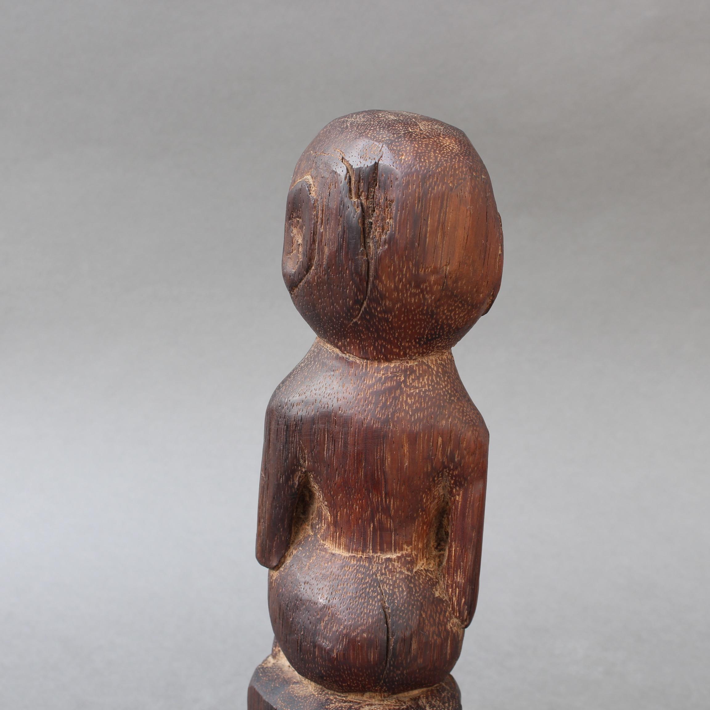 Wooden Sculpture or Carving of Sitting Figure from Sumba Island, Indonesia 5