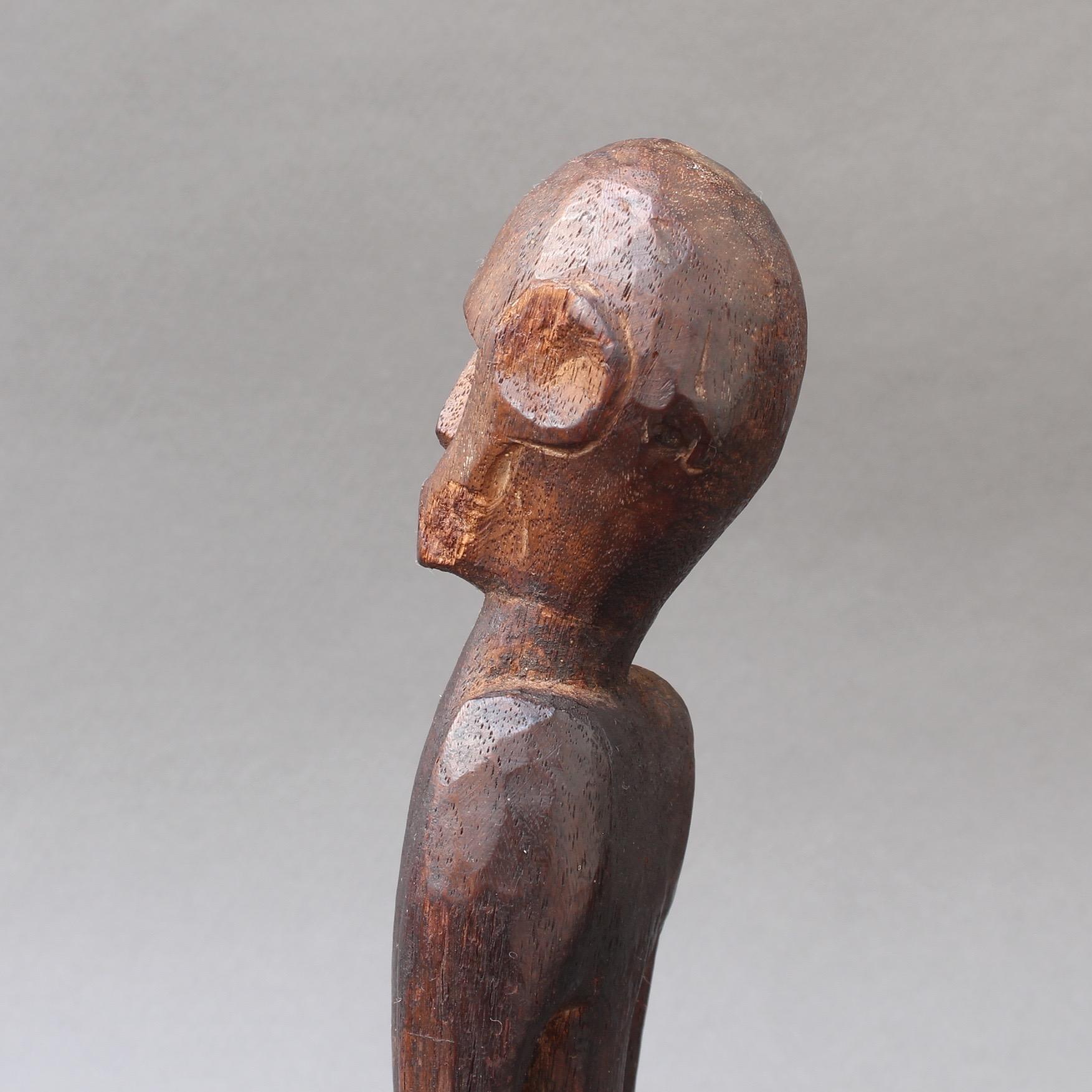 Wooden Sculpture or Carving of Sitting Figure from Sumba Island, Indonesia 6