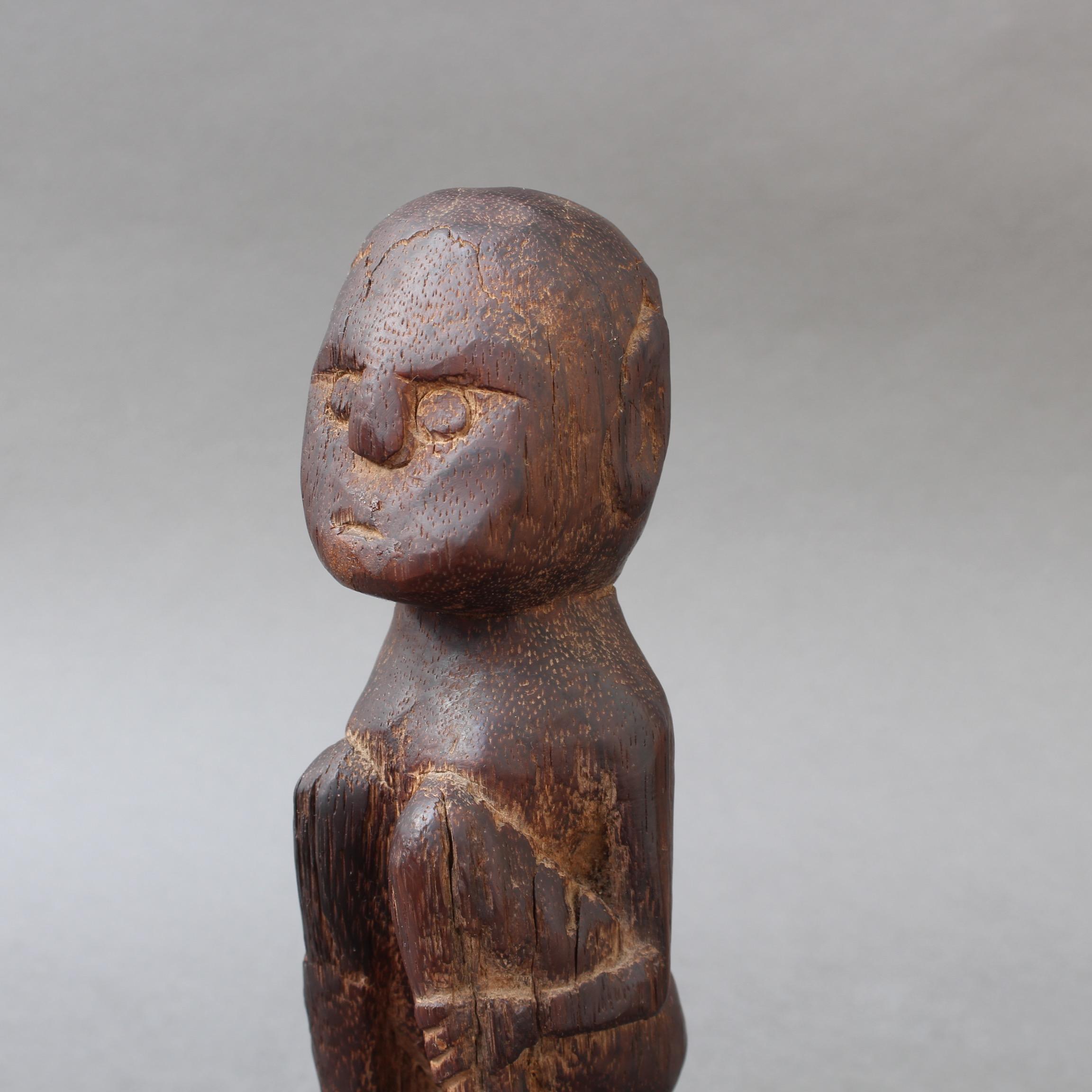Wooden Sculpture or Carving of Sitting Figure from Sumba Island, Indonesia 8
