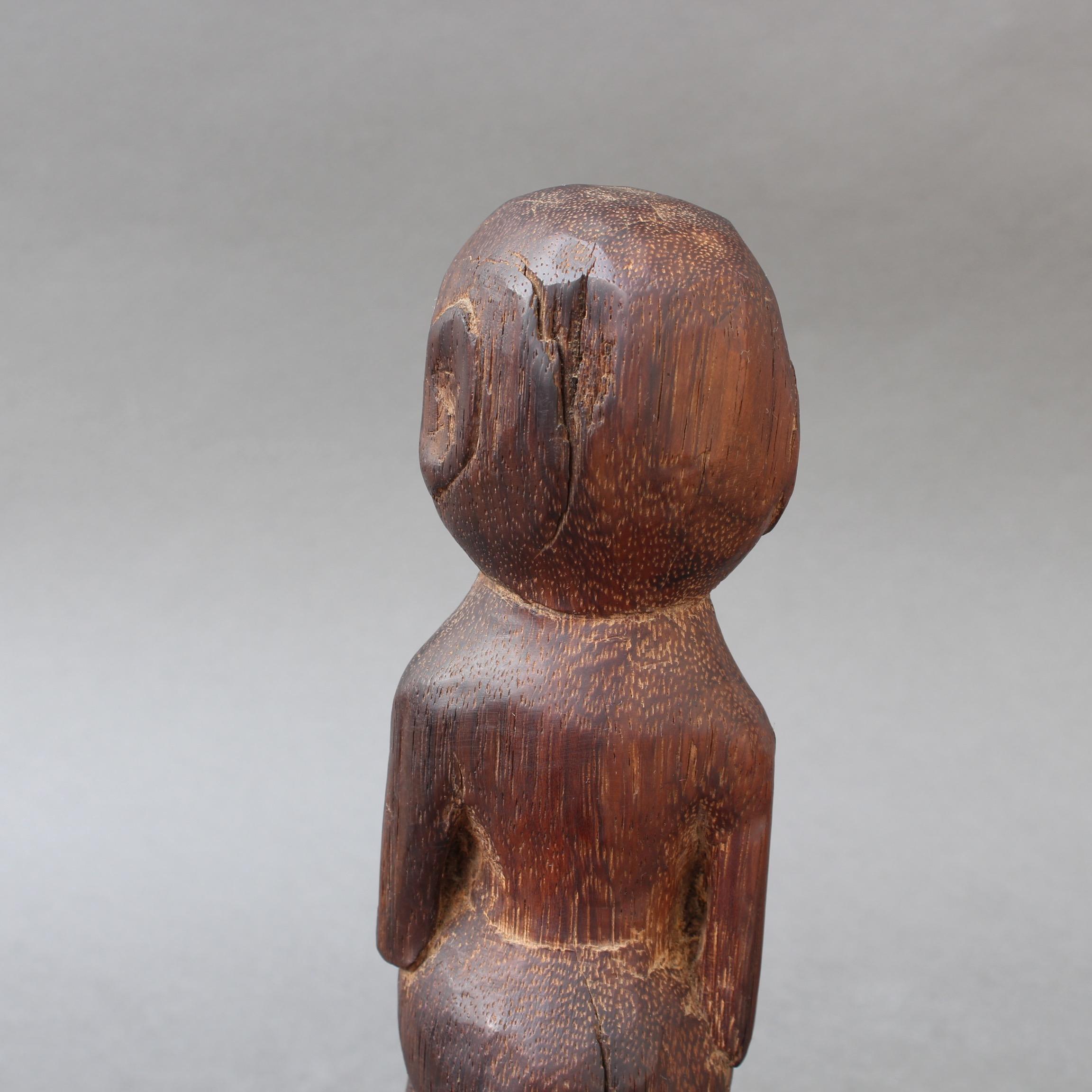 Wooden Sculpture or Carving of Sitting Figure from Sumba Island, Indonesia 9