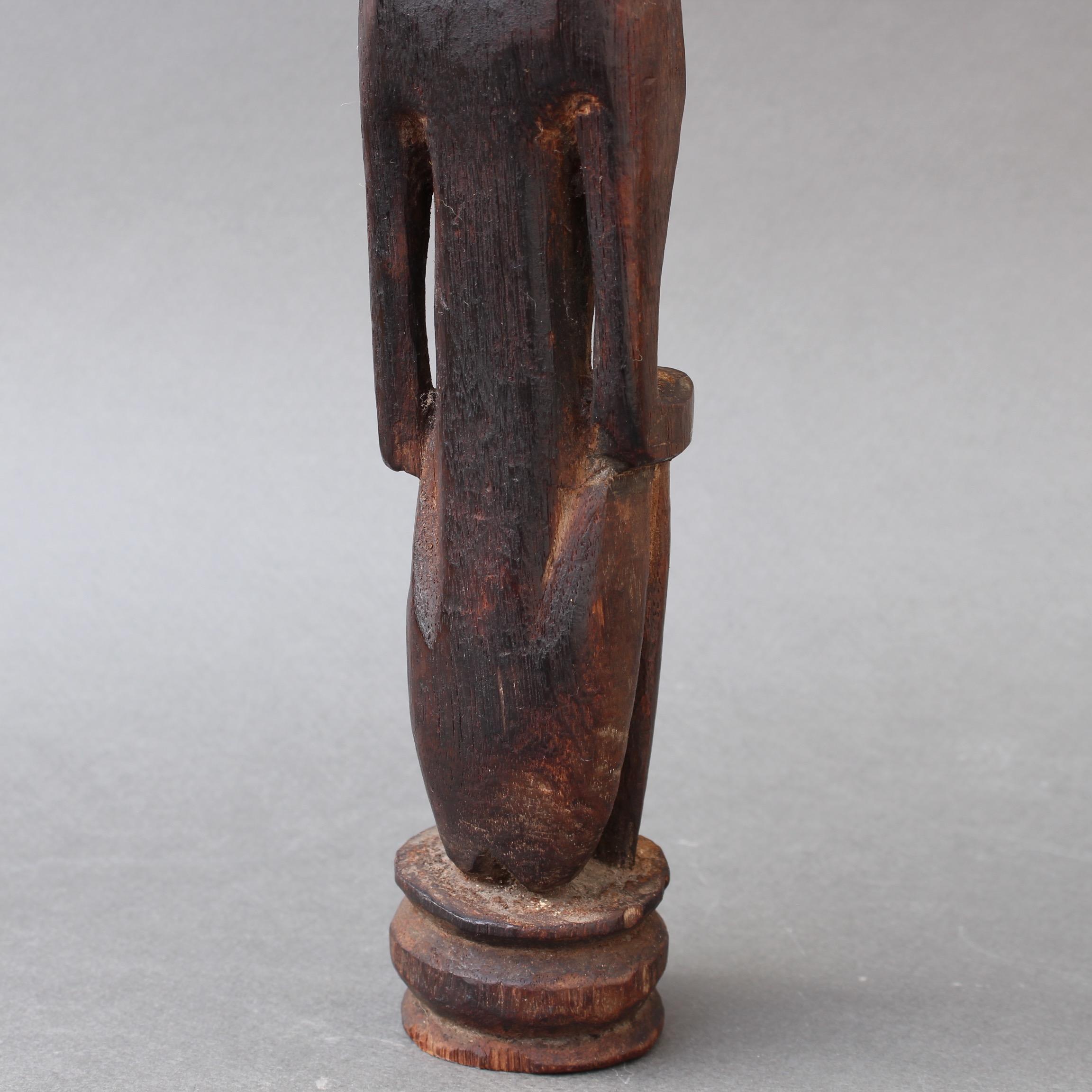 Wooden Sculpture or Carving of Sitting Figure from Sumba Island, Indonesia 11