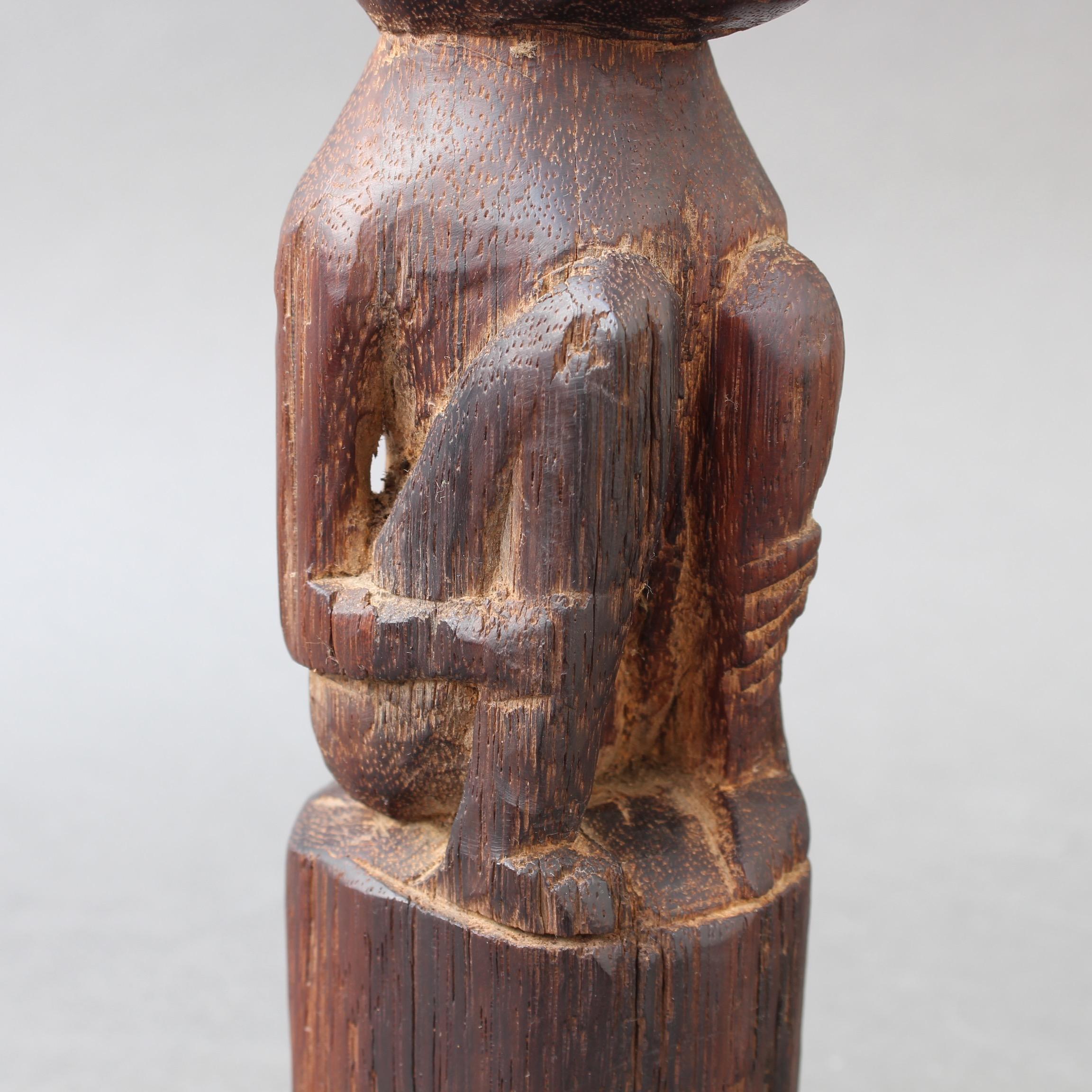 Wooden Sculpture or Carving of Sitting Figure from Sumba Island, Indonesia 13
