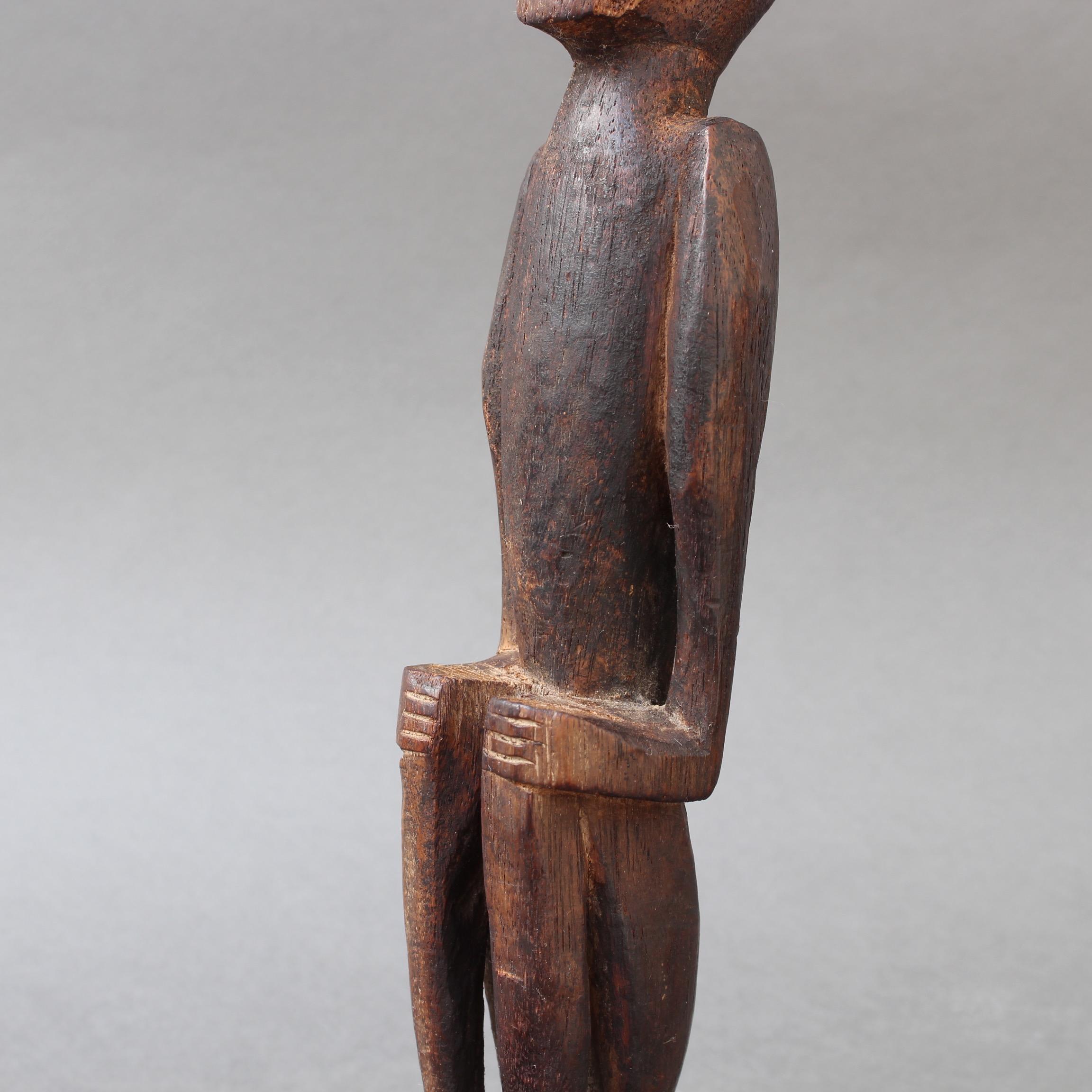 Wooden Sculpture or Carving of Sitting Figure from Sumba Island, Indonesia 13